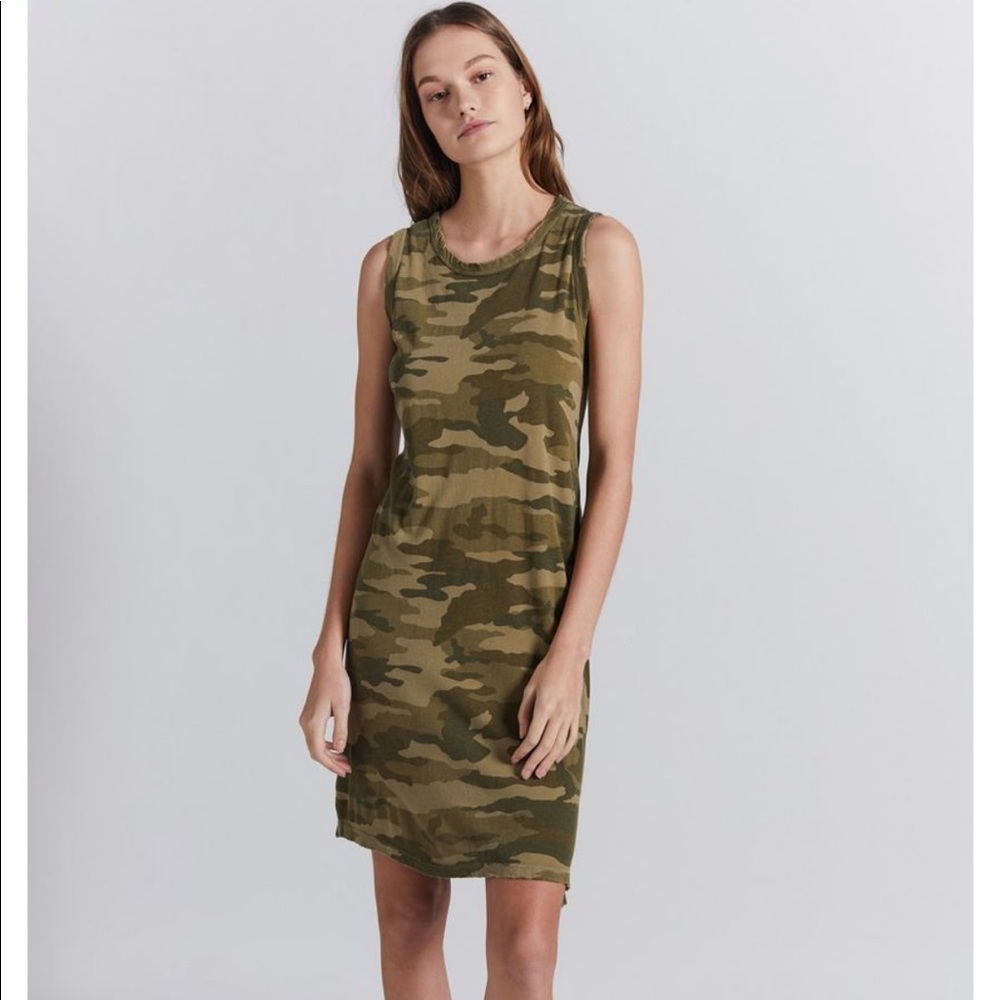 Current Elliott The Muscle Tee Dress army camo